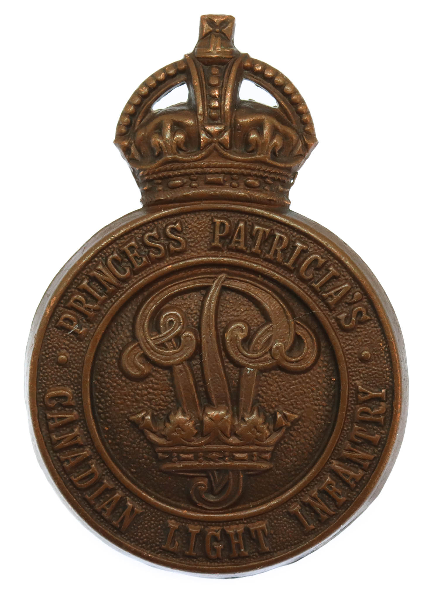 Princess Patricia's Canadian Light Infantry (P.P.C.L.I.) Cap Badge - King's Crown