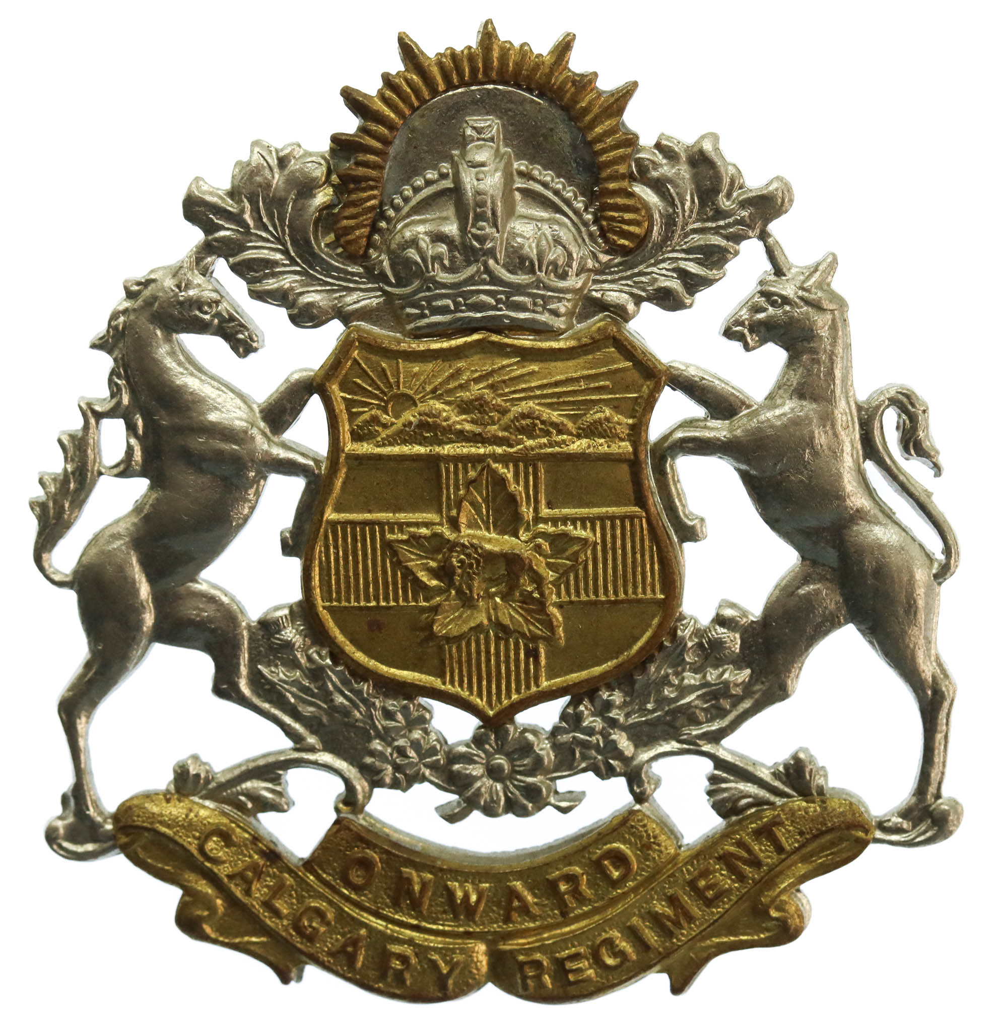 Canadian WW2 Calgary Regiment (Tank) Cap Badge