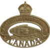 Canadian The Essex Regiment (Tank) Cap Badge - King's Crown