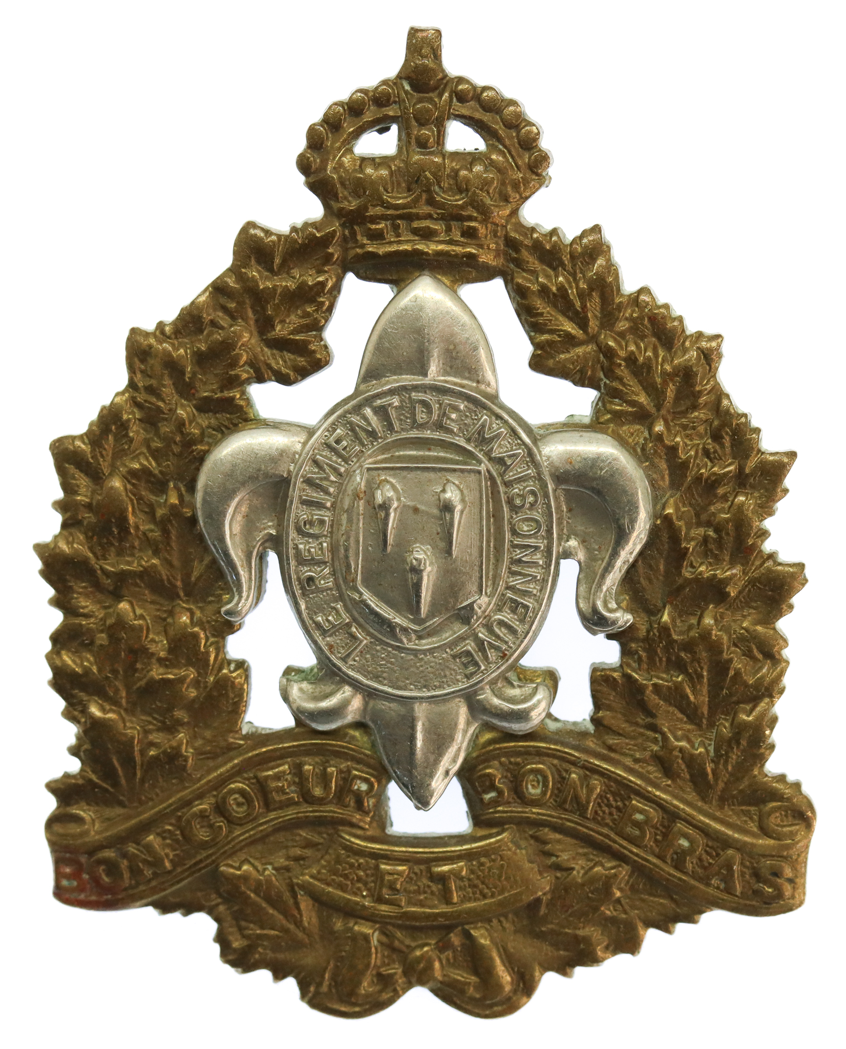 Canadian Le Regiment de Maisonneuve Cap Badge - King's Crown