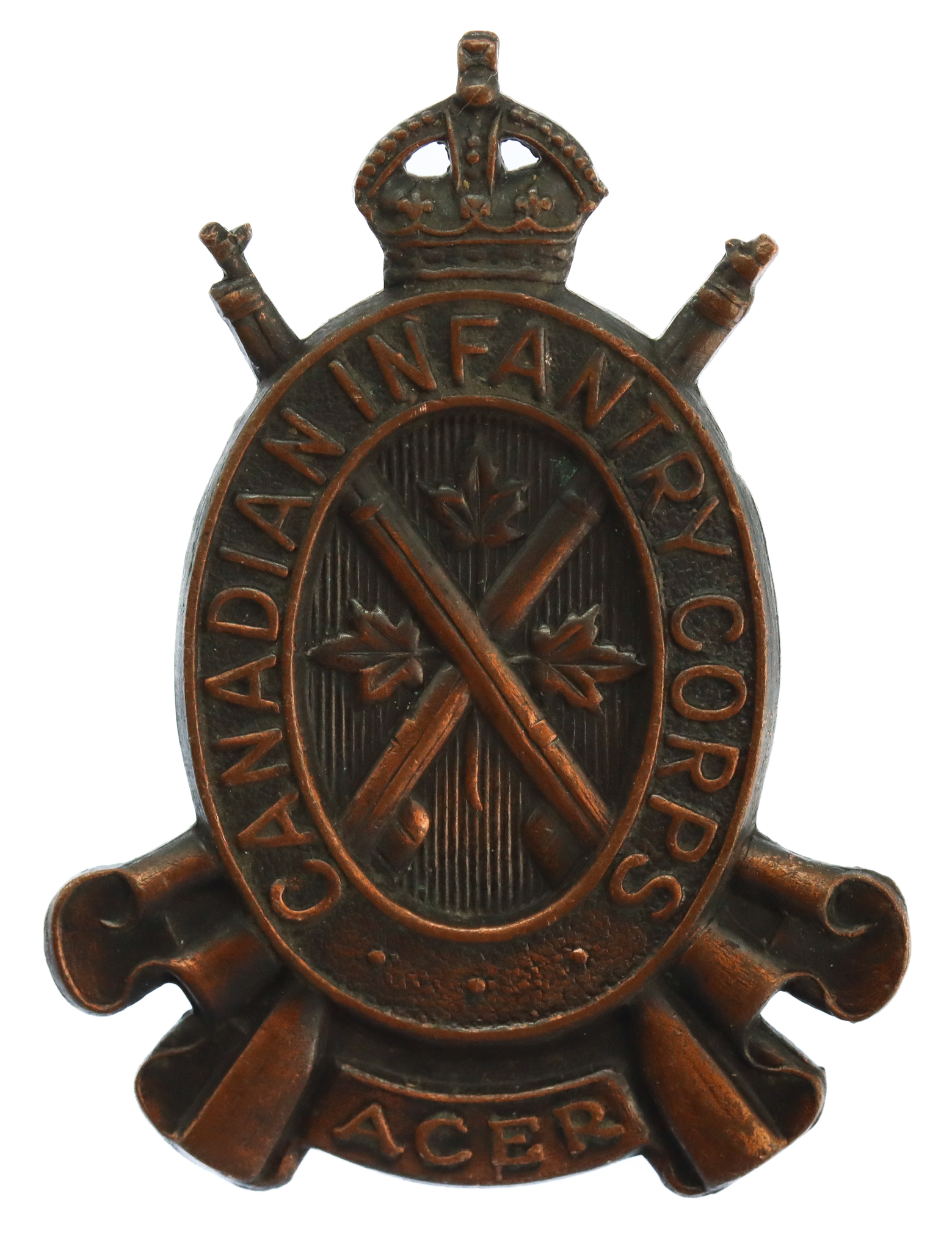 Canadian Infantry Corps Cap Badge - King's Crown