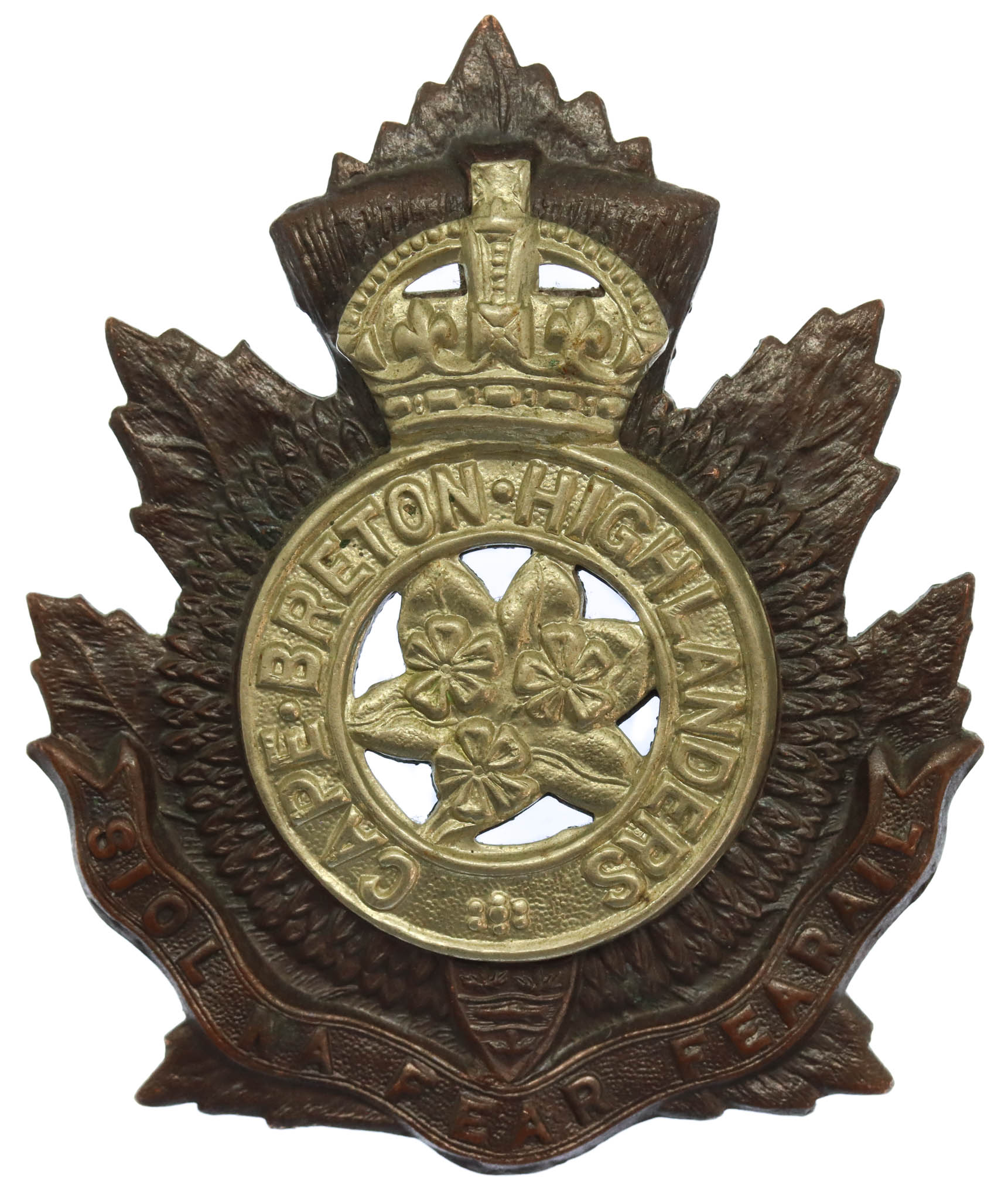 Canadian Cape Breton Highlanders Cap Badge - King's Crown
