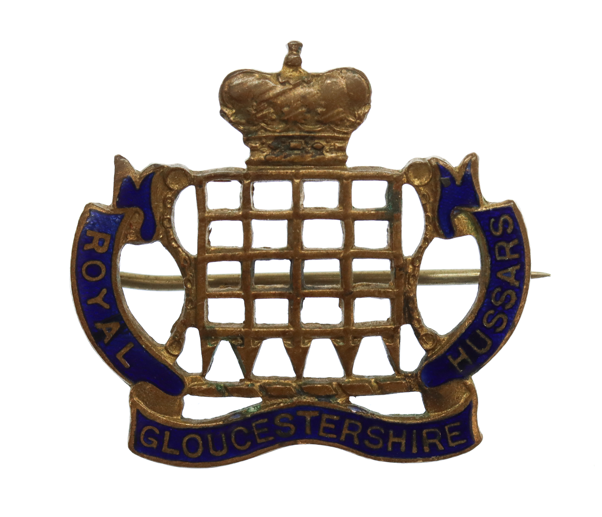 Royal Gloucestershire Hussars Enamelled Sweetheart Brooch