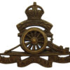 Royal Artillery Territorial Officer's Service Dress Cap Badge - King's Crown