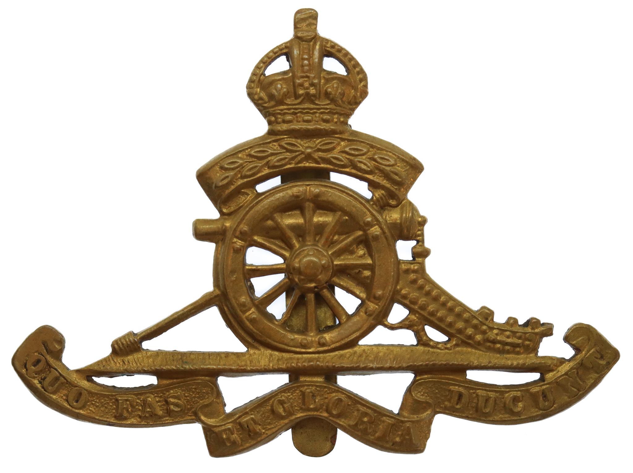 Royal Artillery Territorial Cap Badge - King's Crown