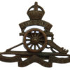Royal Artillery Officer's Service Dress Cap Badge - King's Crown