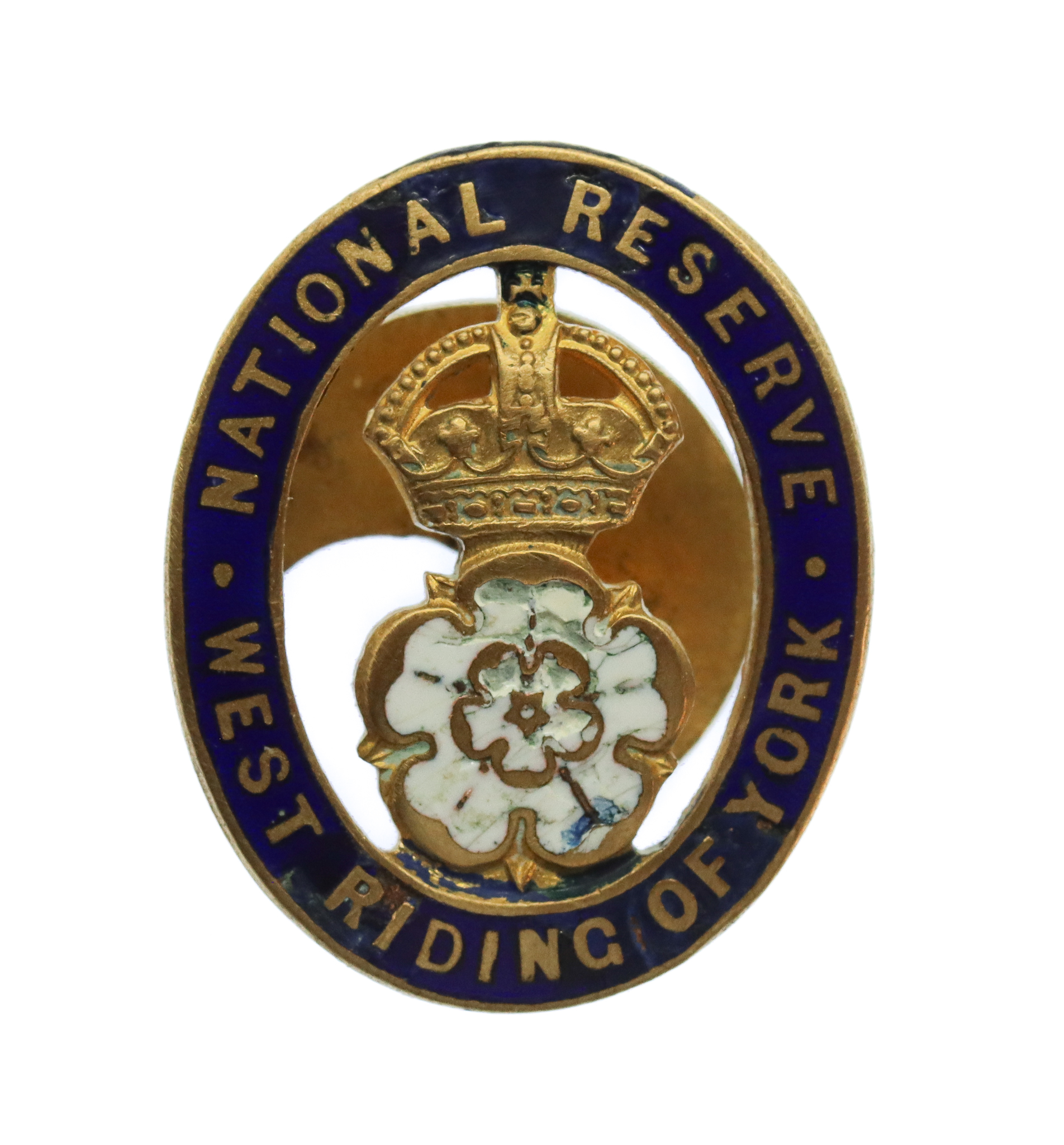 WW1 National Reserve West Riding of York Enamelled Lapel Badge