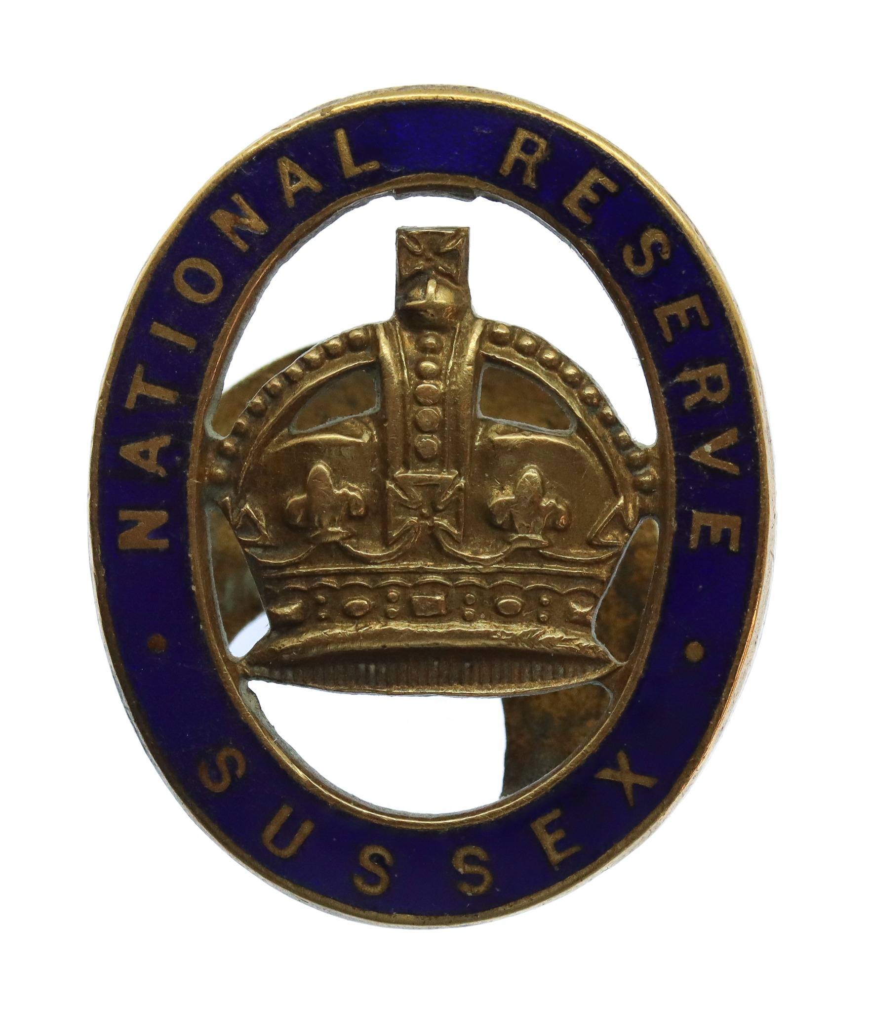 WW1 National Reserve Sussex Enamelled Lapel Badge