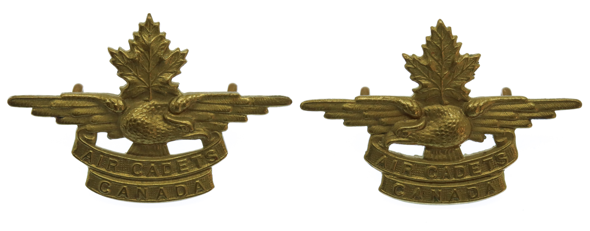 Pair of Royal Canadian Air Cadets Collar Badges