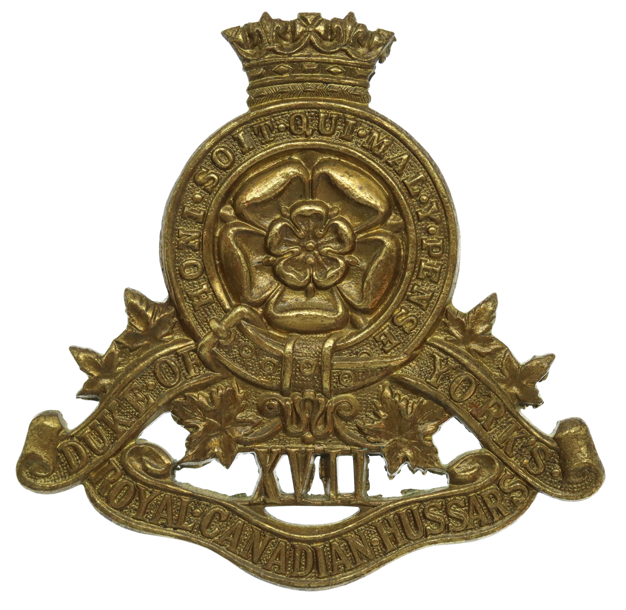 17th Duke of York's Royal Canadian Hussars Cap Badge