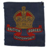 British Commonwealth Forces Cloth Formation Sign - King's Crown