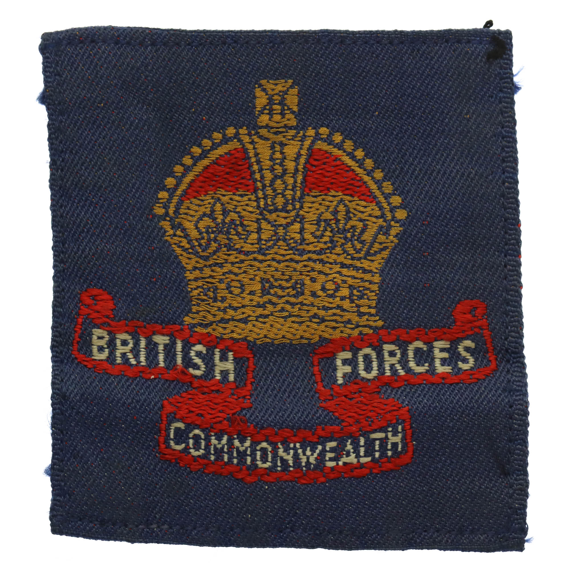 British Commonwealth Forces Cloth Formation Sign - King's Crown