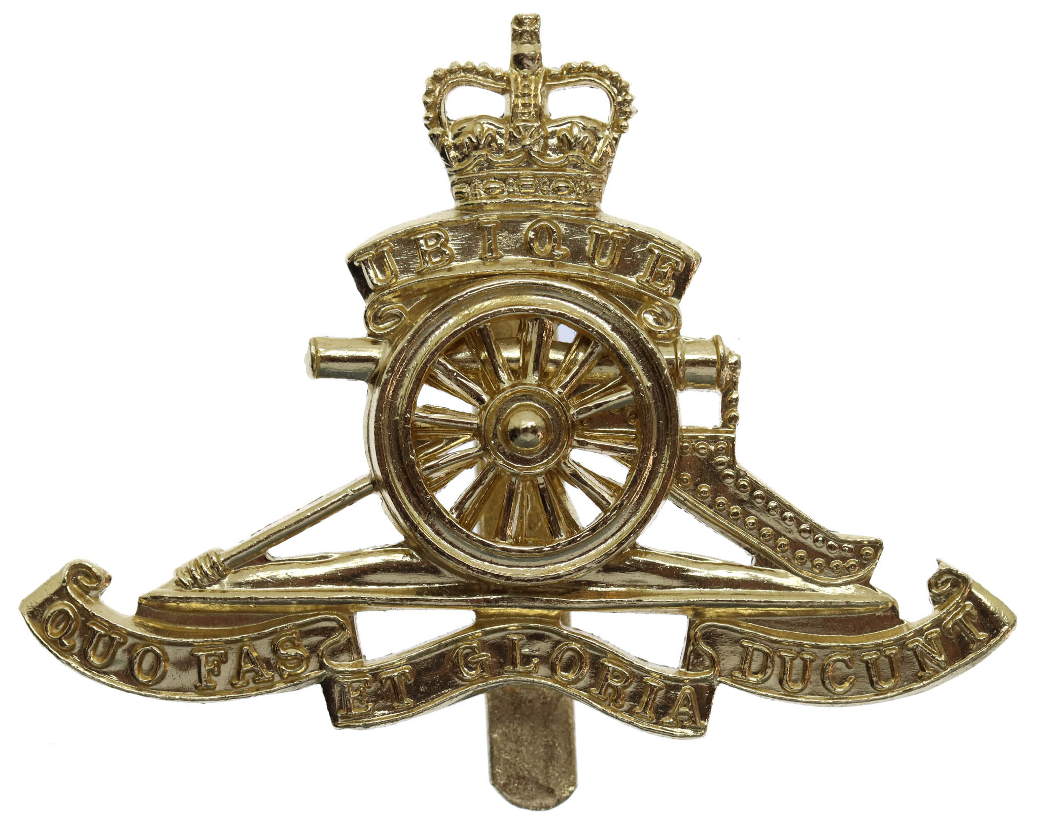 Royal Artillery Anodised (Staybrite) Cap Badge