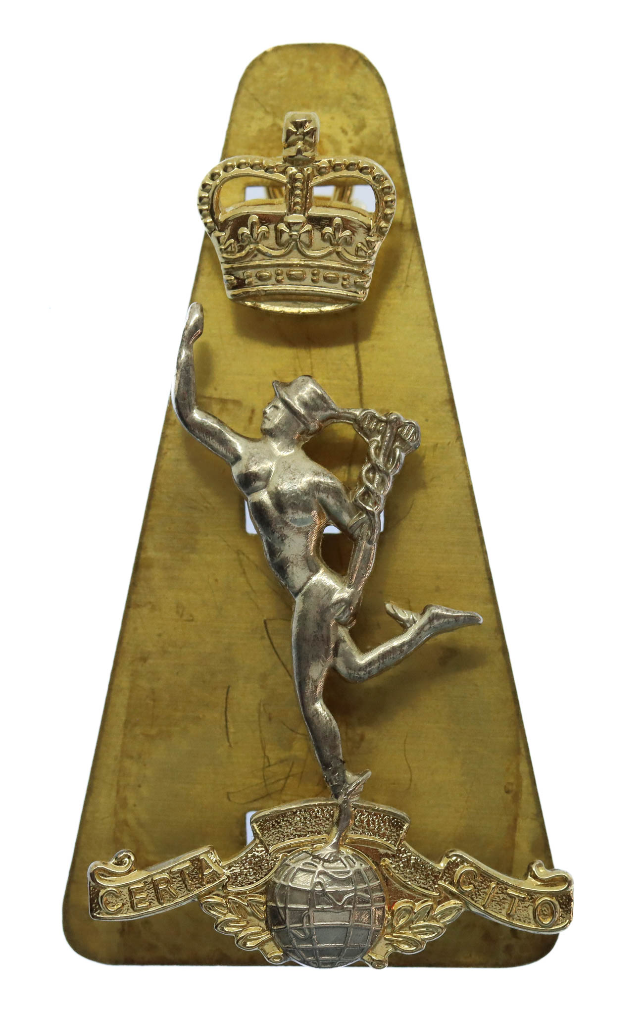 Royal Corps of Signals Anodised (Staybrite) Cap Badge