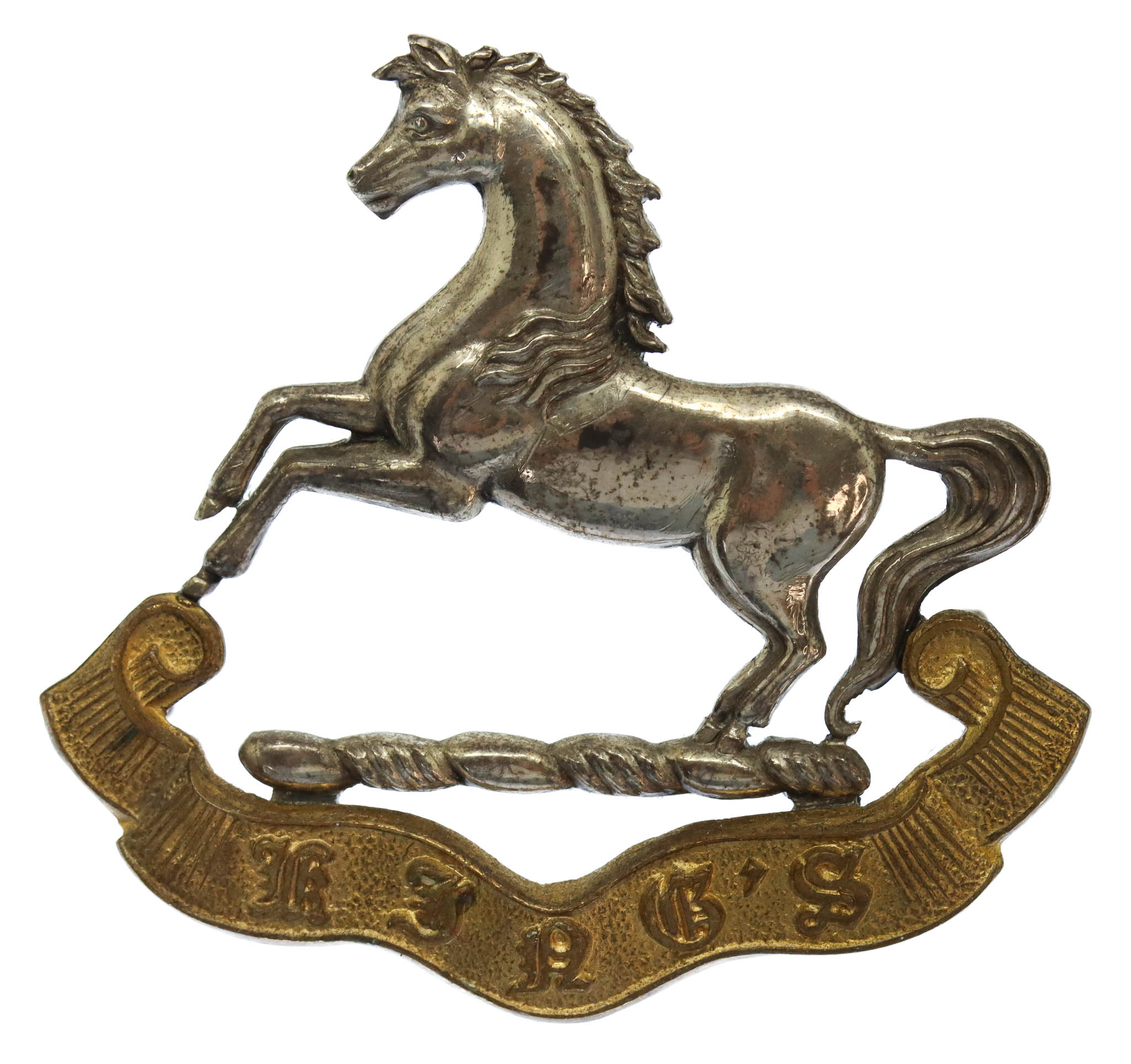 King's (Liverpool) Regiment Officer's Silvered & Gilt Cap Badge