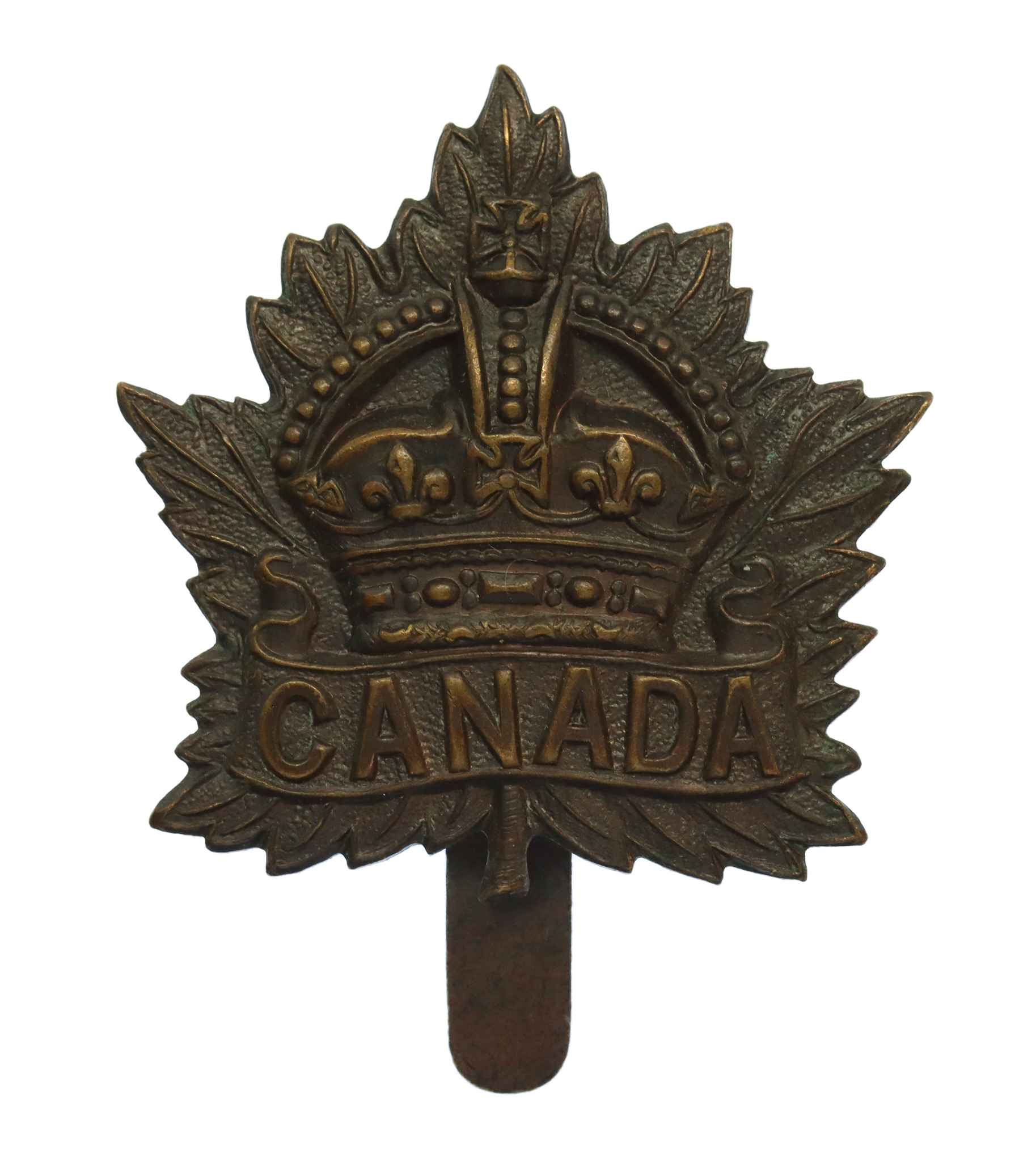 Canadian Canada WW1 General Service Cap Badge
