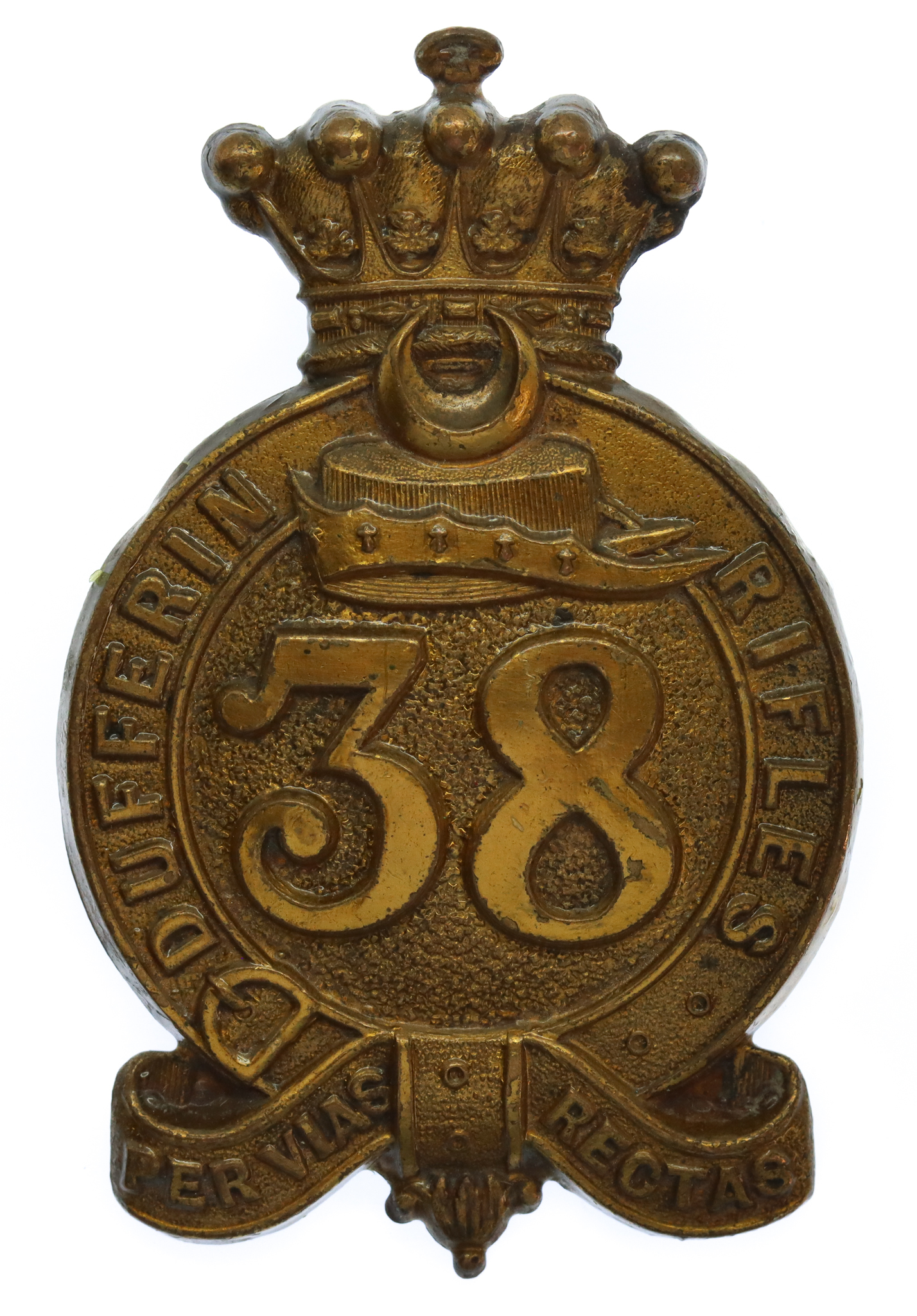 Canadian 38th Bn. Dufferin Rifles of Canada Militia Glengarry Badge