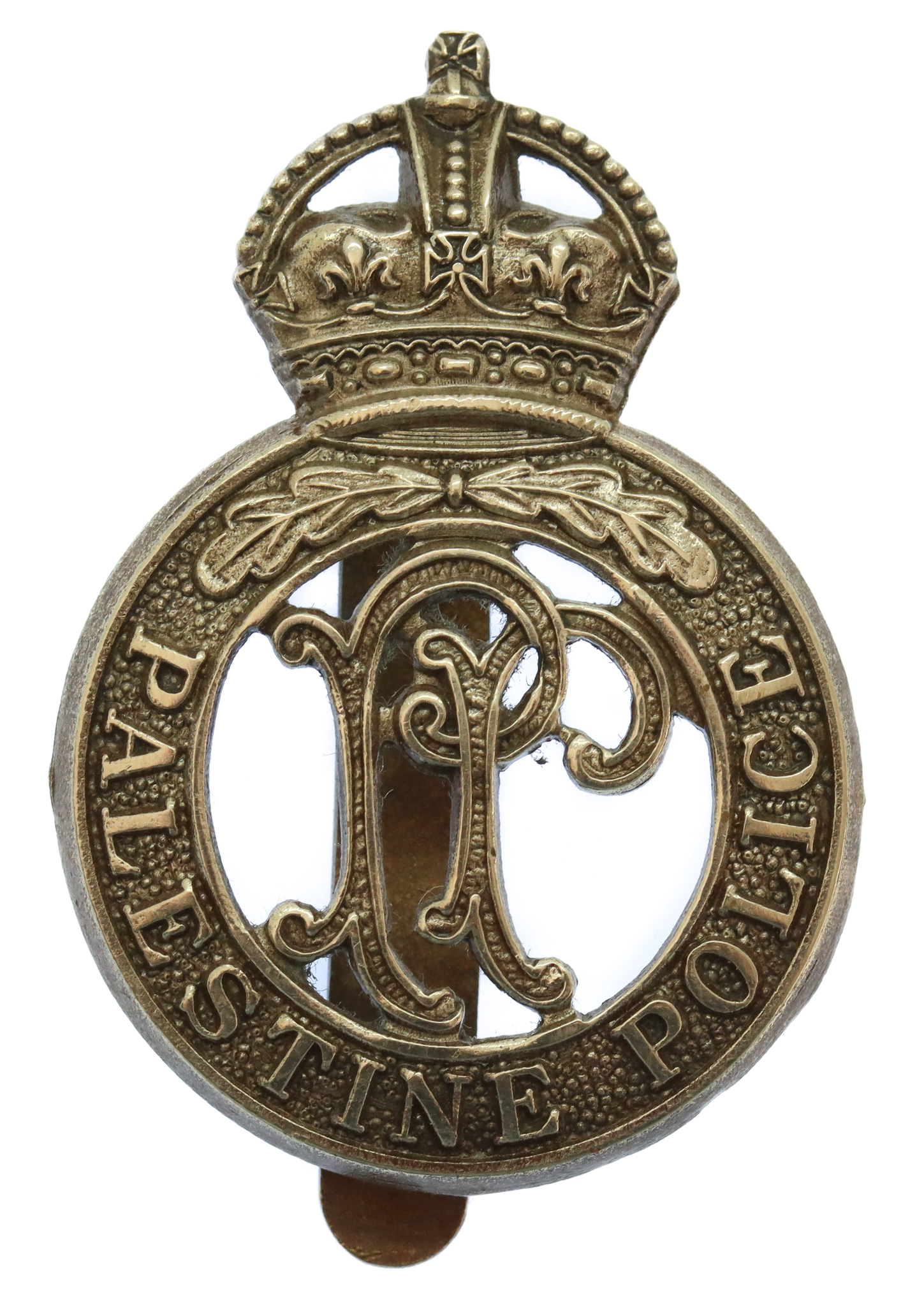 Palestine Police Cap Badge - King's Crown