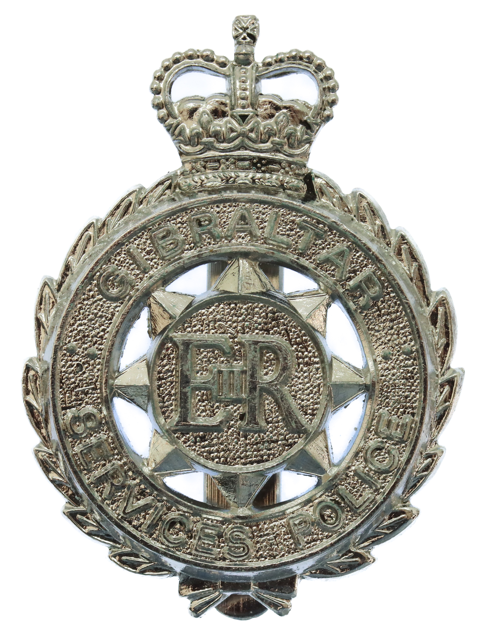 Gibraltar Services Police Cap Badge - Queen's Crown