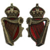 Pair of Royal Ulster Constabulary (R.U.C.) Collar Badges - King's Crown (9 Strings)