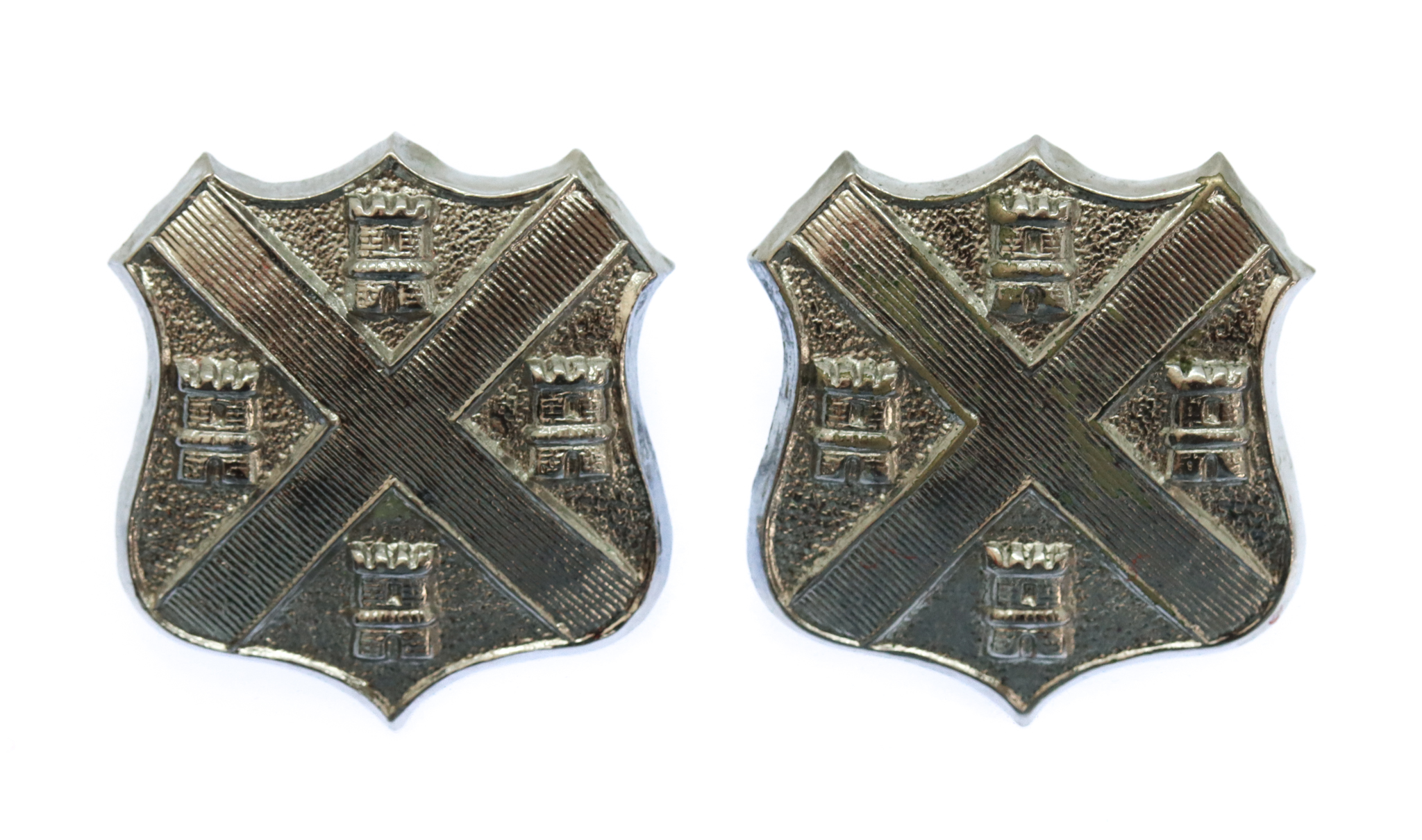 Pair of Plymouth City Police Collar Badges