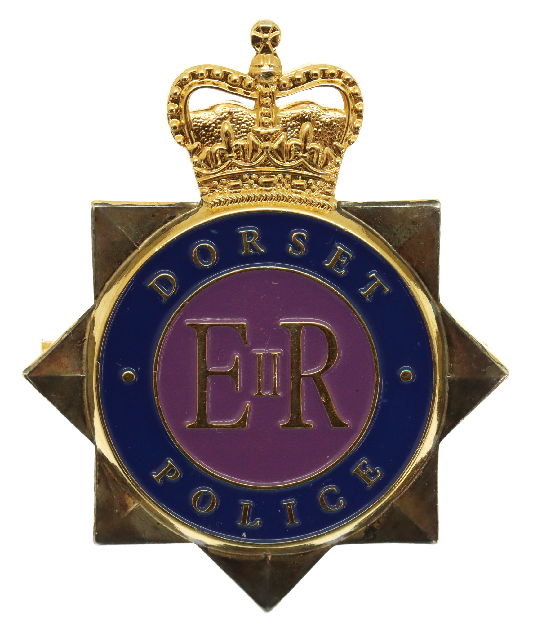 Dorset Police Enamelled Cap Badge - Queen's Crown