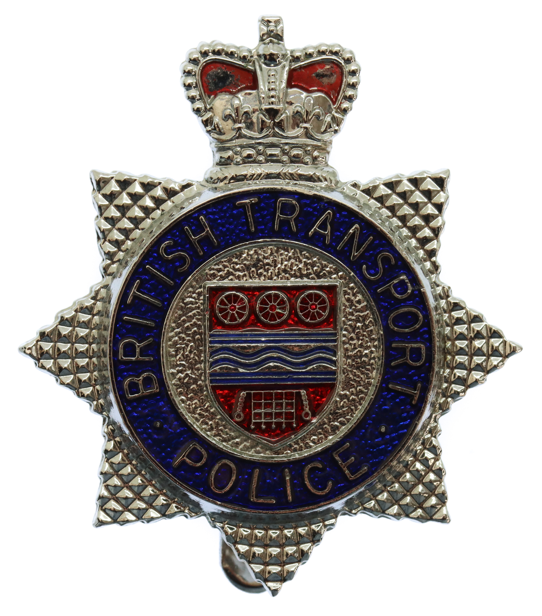 British Transport Police (B.T.P.) Enamelled Cap Badge - Queen's Crown