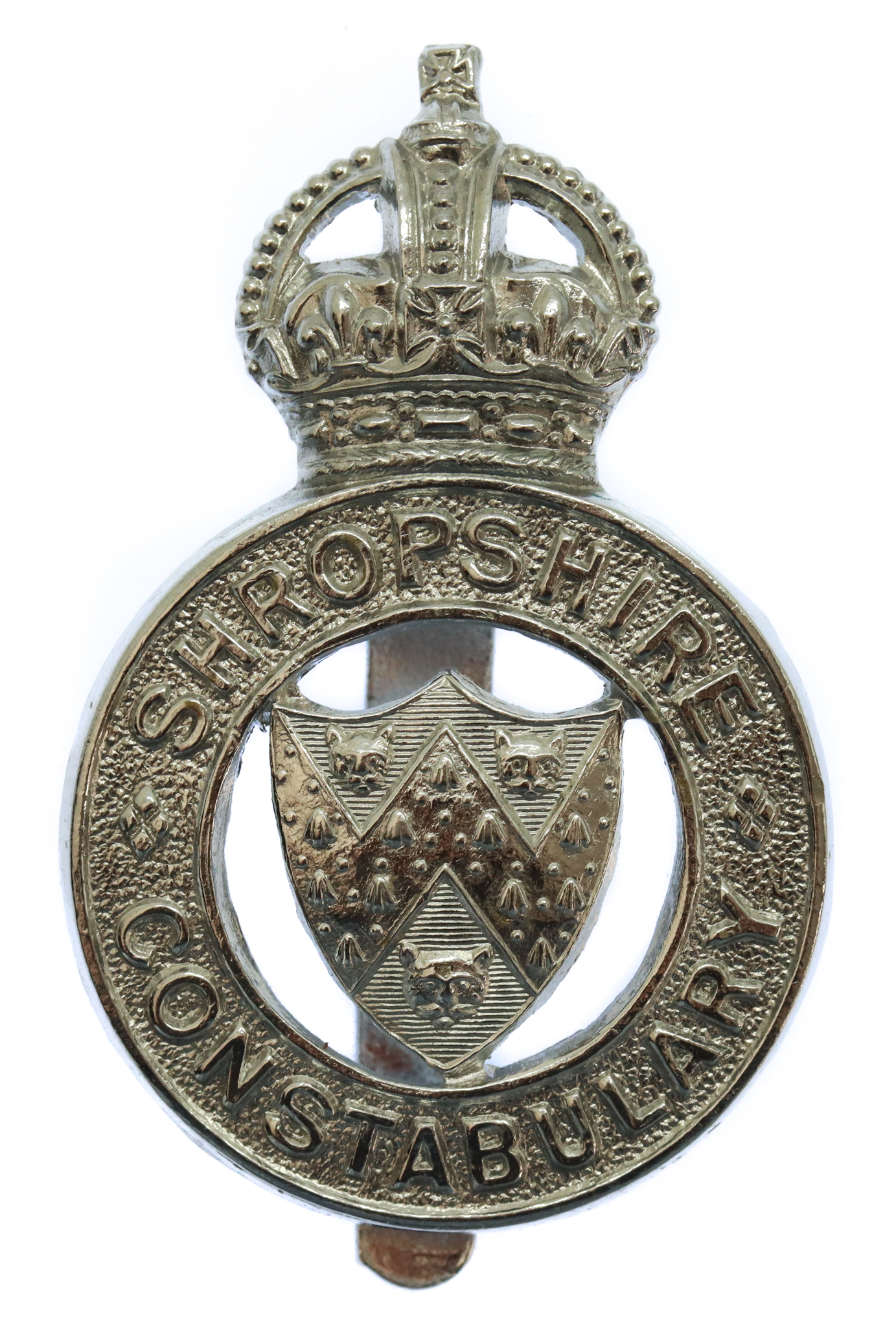Shropshire Constabulary Cap Badge - King's Crown