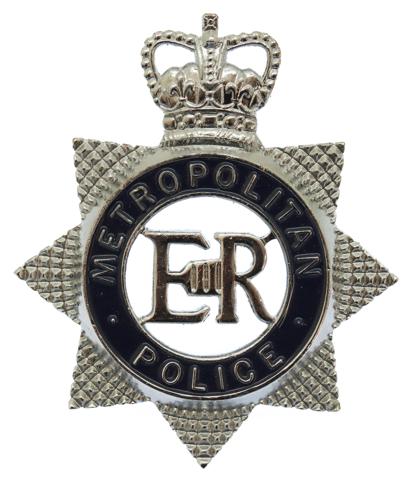 Metropolitan Police Enamelled Cap Badge - Queen's Crown