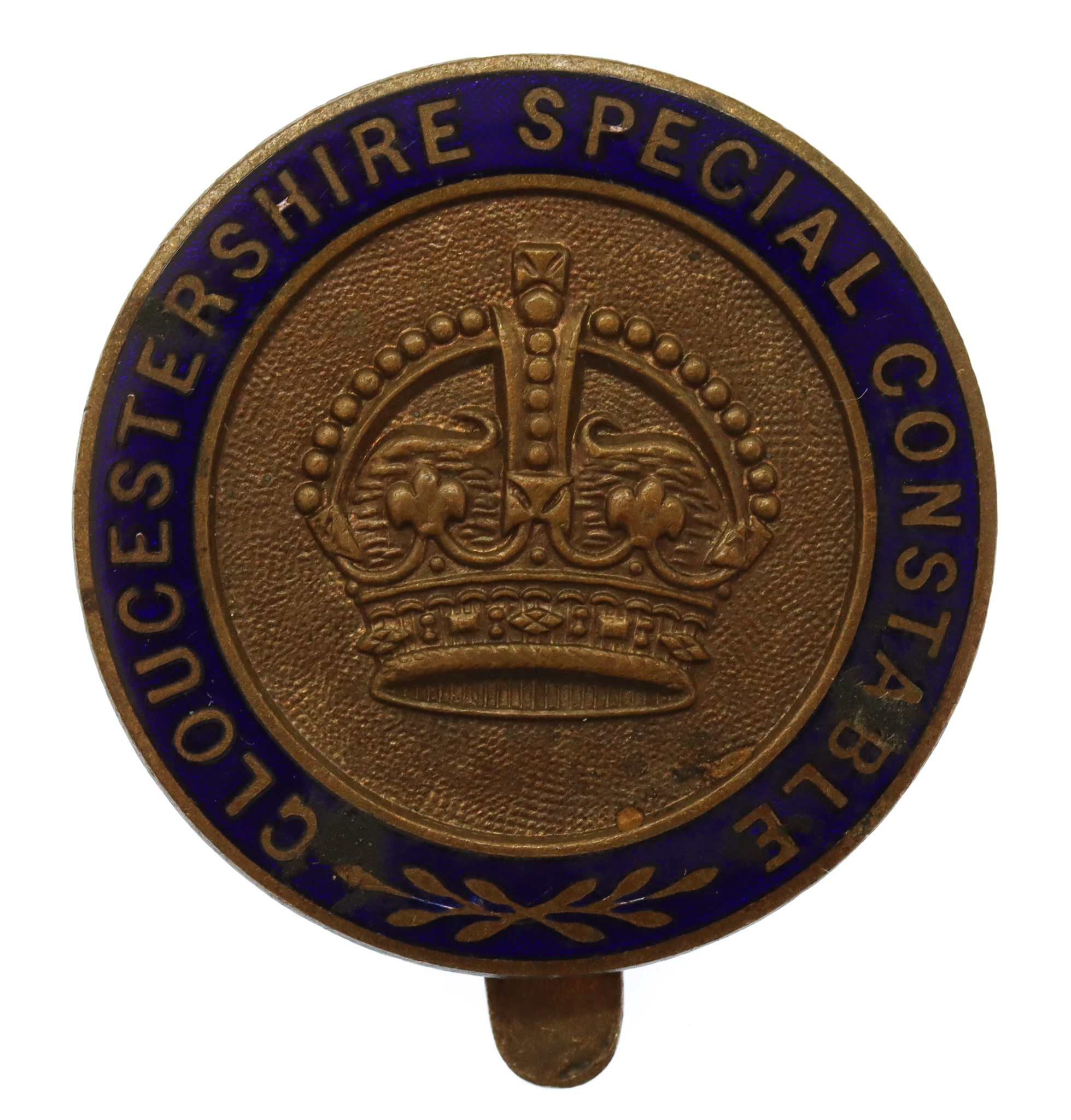 Gloucestershire Special Constabulary Special Constable Enamelled Cap Badge - King's Crown