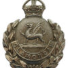 Glamorgan Constabulary Chrome Wreath Helmet Plate - King's Crown