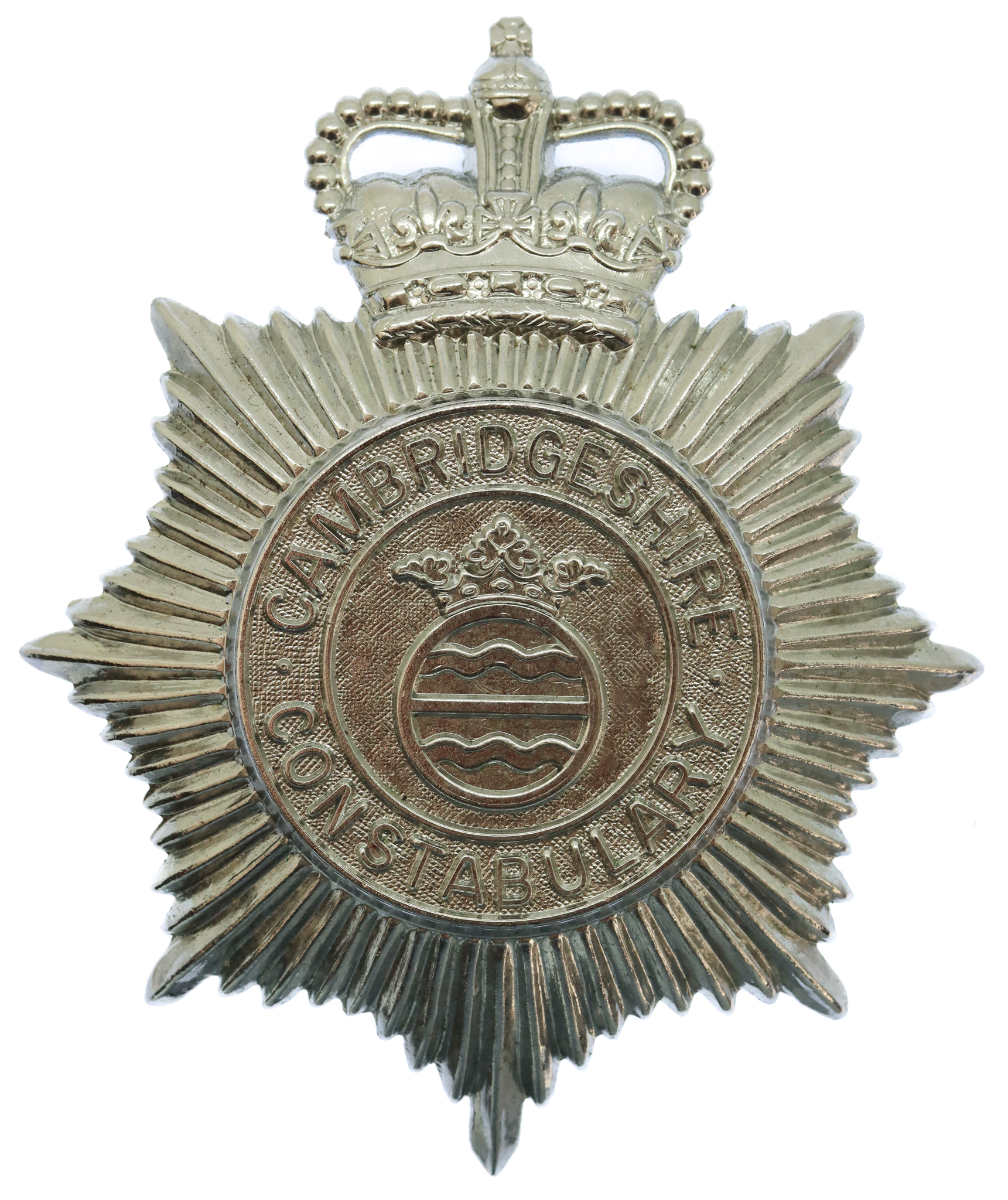 Cambridgeshire Constabulary Helmet Plate - Queen's Crown