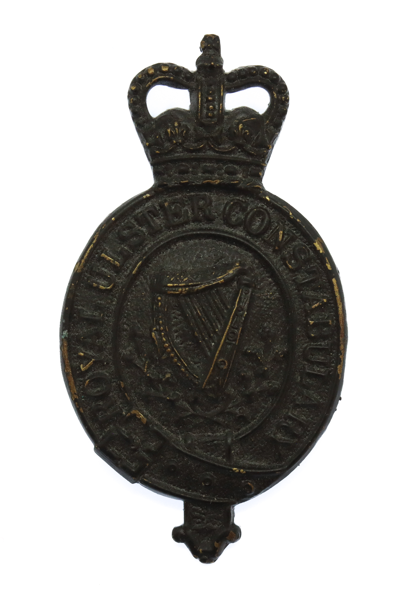 Royal Ulster Constabulary (R.U.C.) Helmet Badge - Queen's Crown