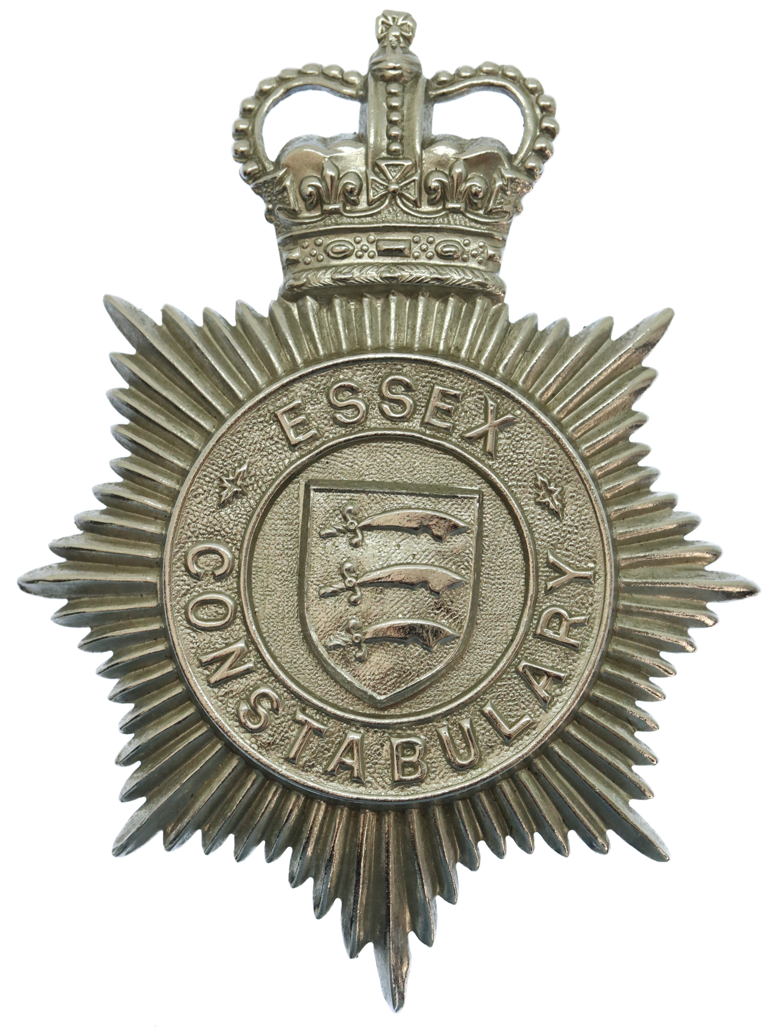 Essex Constabulary Helmet Plate - Queen's Crown