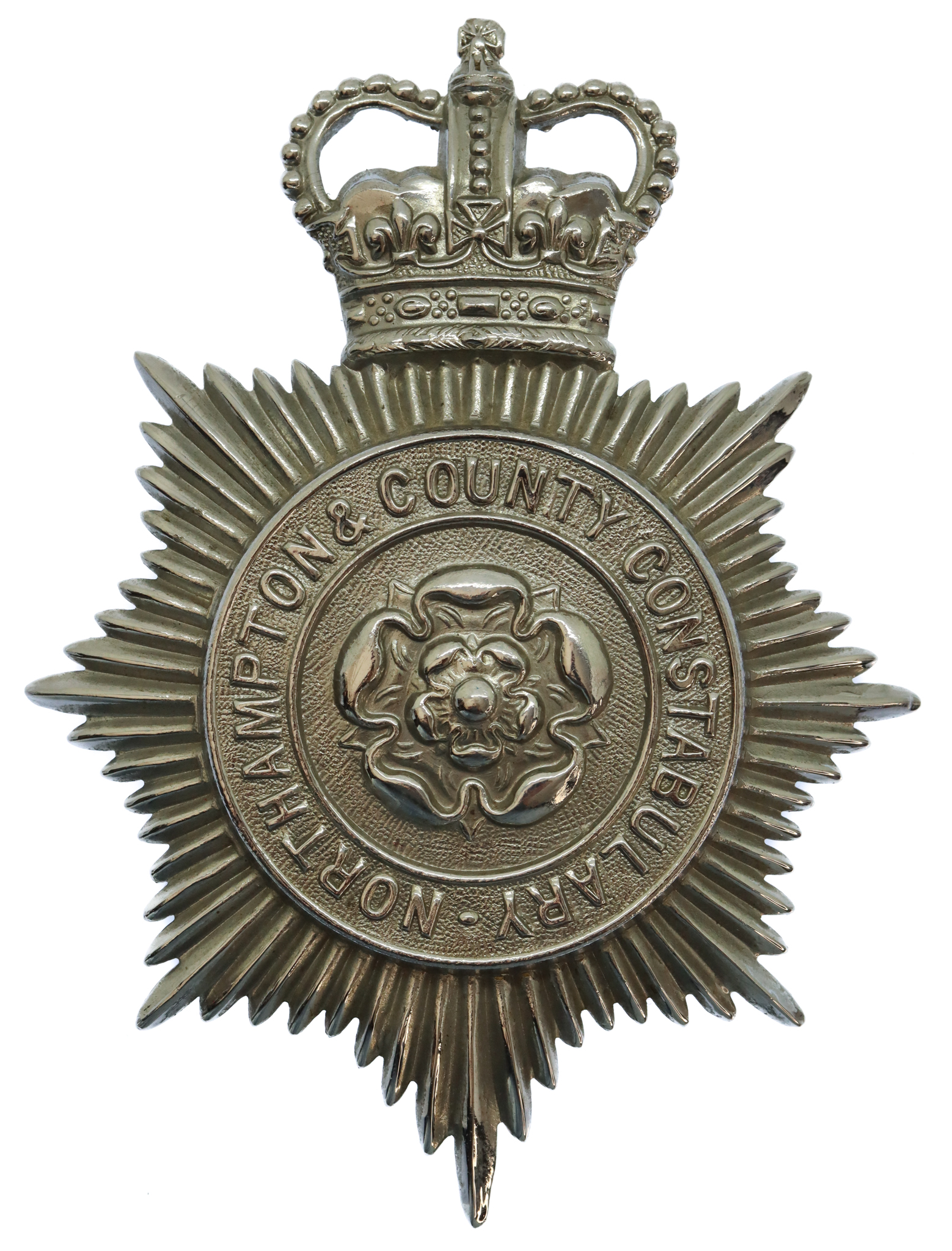 Northampton & County Constabulary Helmet Plate - Queen's Crown