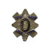 Black Watch (The Royal Highlanders) Enamelled Sweetheart Brooch/Lapel Pin Badge - King's Crown
