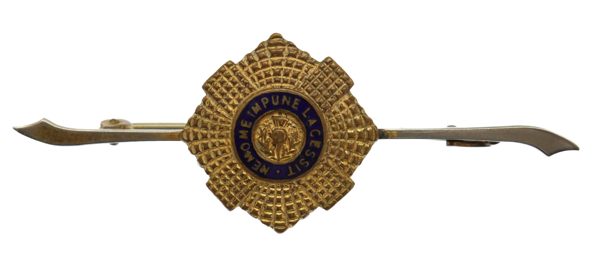 Scots Guards Brass & Enamel Sweetheart Brooch/Tie Pin