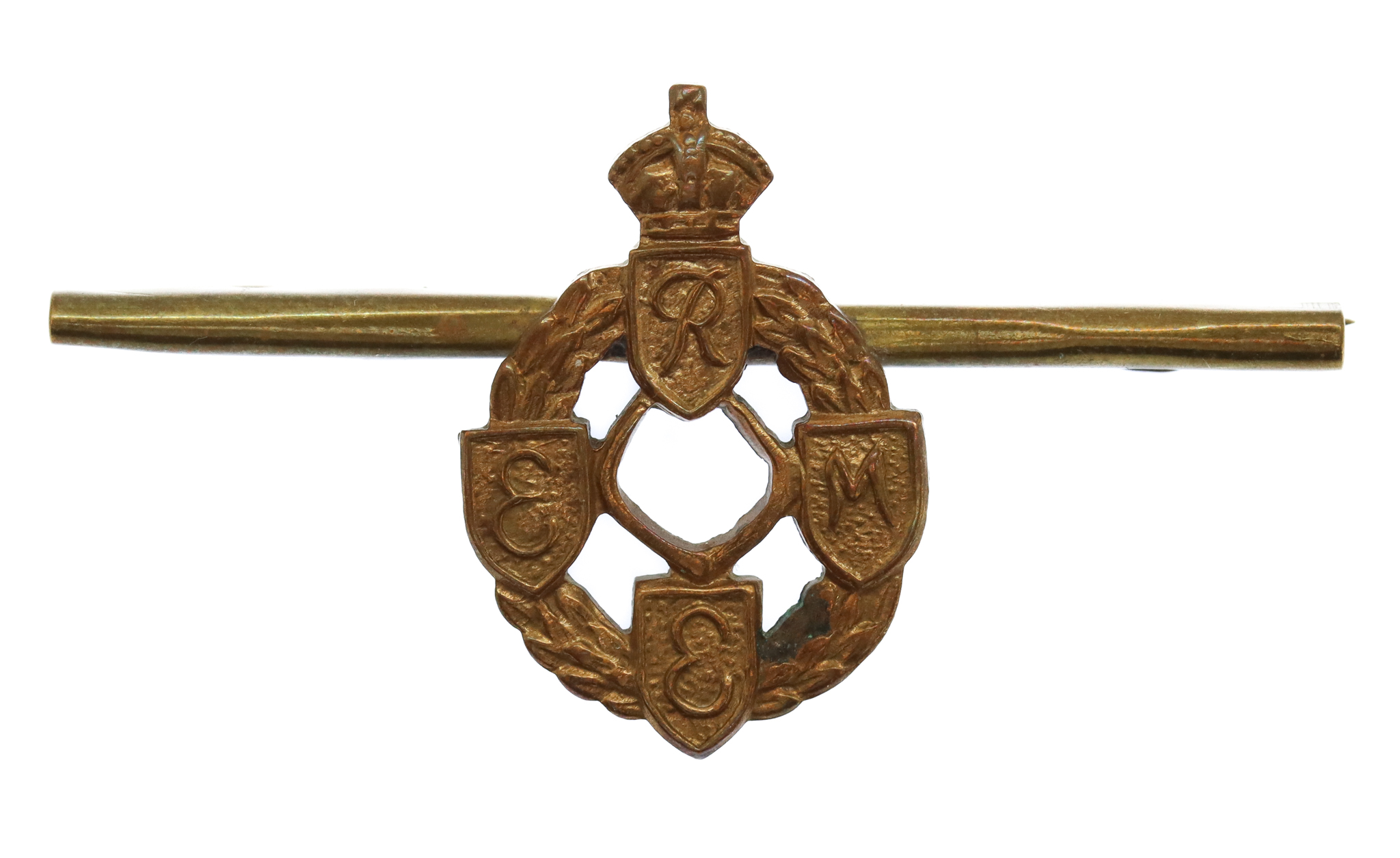 Royal Electrical & Mechanical Engineers (R.E.M.E.) Sweetheart Brooch/Tie Pin - King's Crown