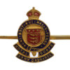 Royal Army Ordinance Corps (R.A.O.C.) Brass & Enamel Sweetheart Brooch/Tie Pin - King's Crown