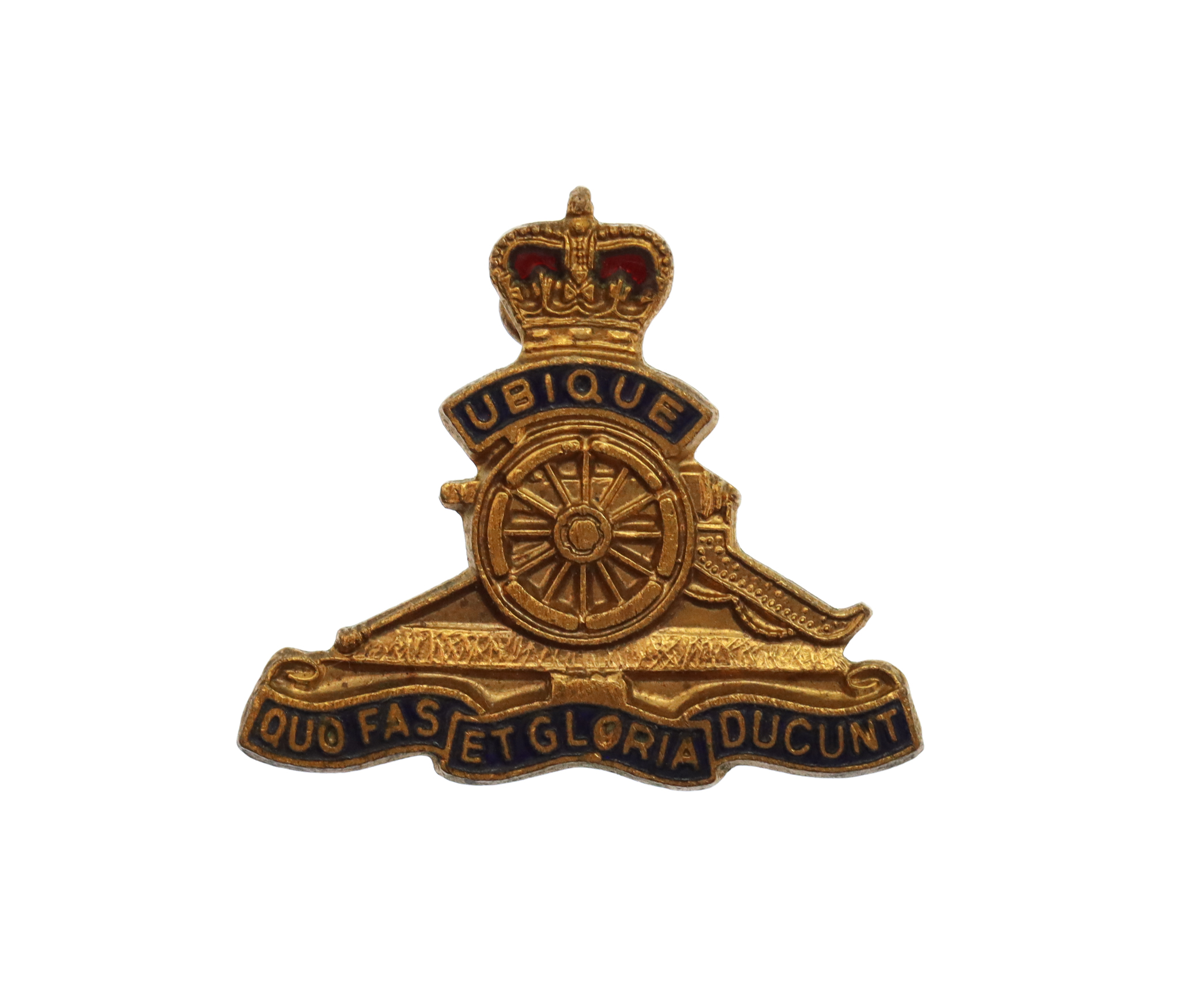Royal Artillery Sweetheart Brooch/Lapel Pin Badge - Queen's Crown