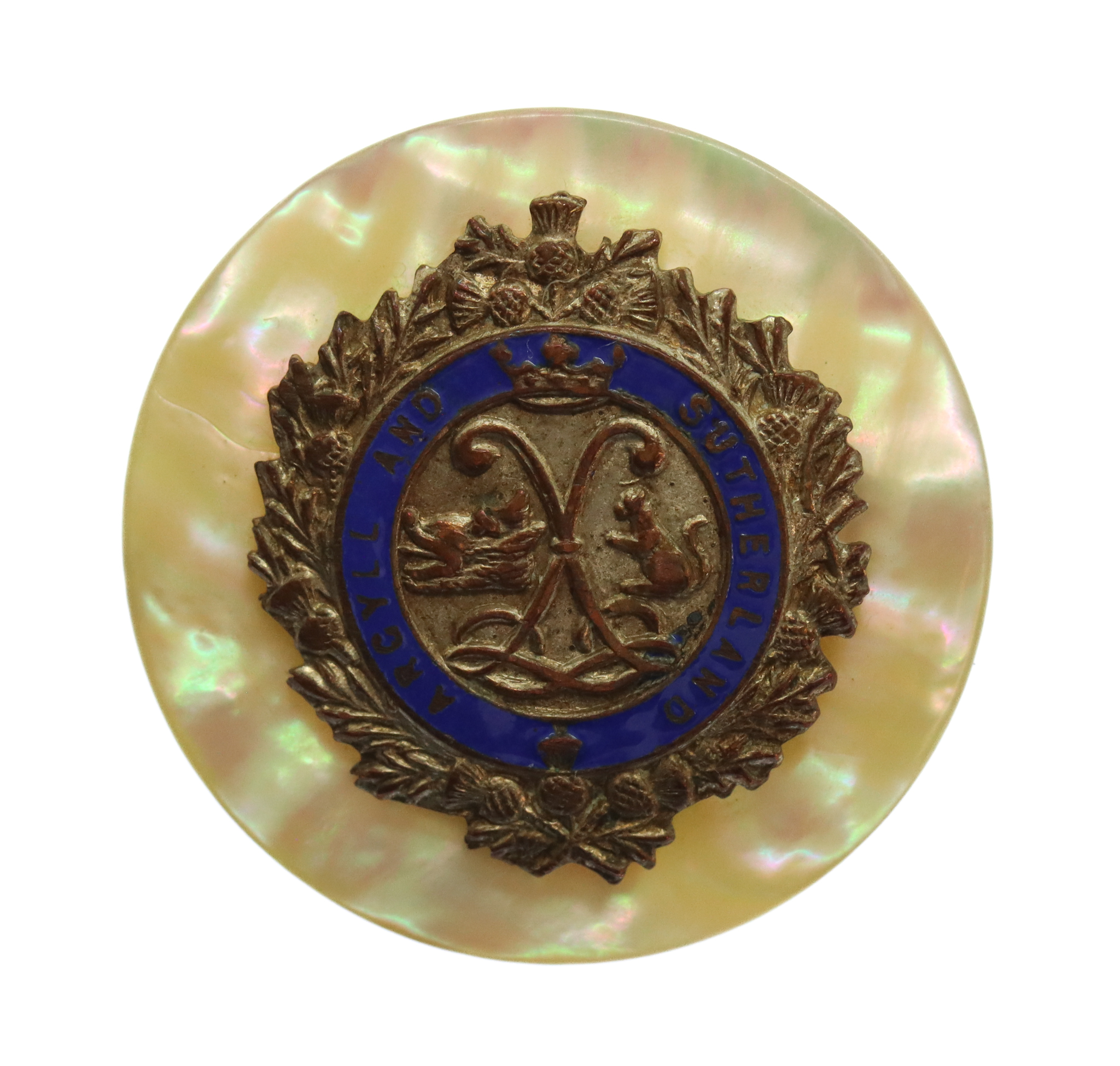 Argyll & Sutherland Highlanders Mother of Pearl Sweetheart Brooch