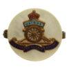 Royal Artillery Mother of Pearl Sweetheart Brooch - King's Crown