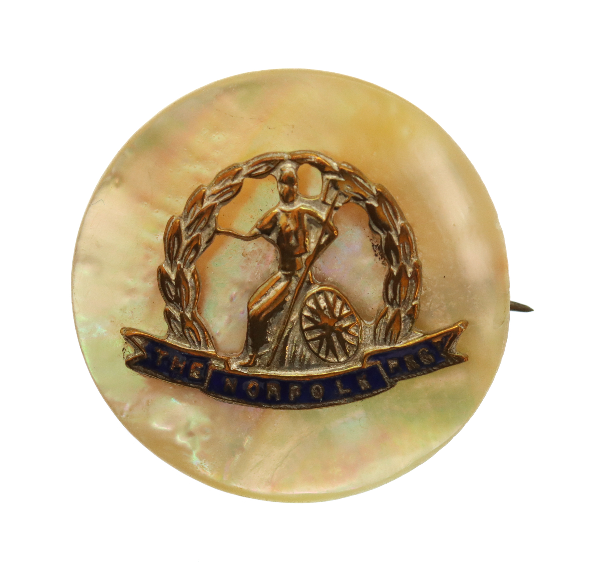 Norfolk Regiment Mother of Pearl Sweetheart Brooch