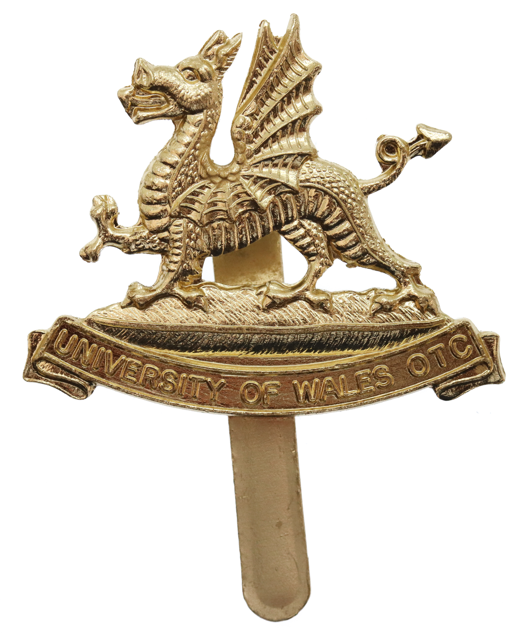 University of Wales O.T.C. Anodised (Staybrite) Cap Badge