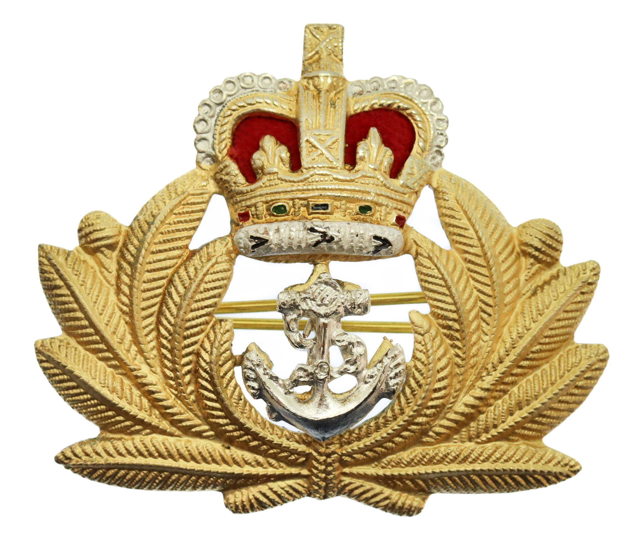 Royal Navy Officer's Beret Badge - Queen's Crown