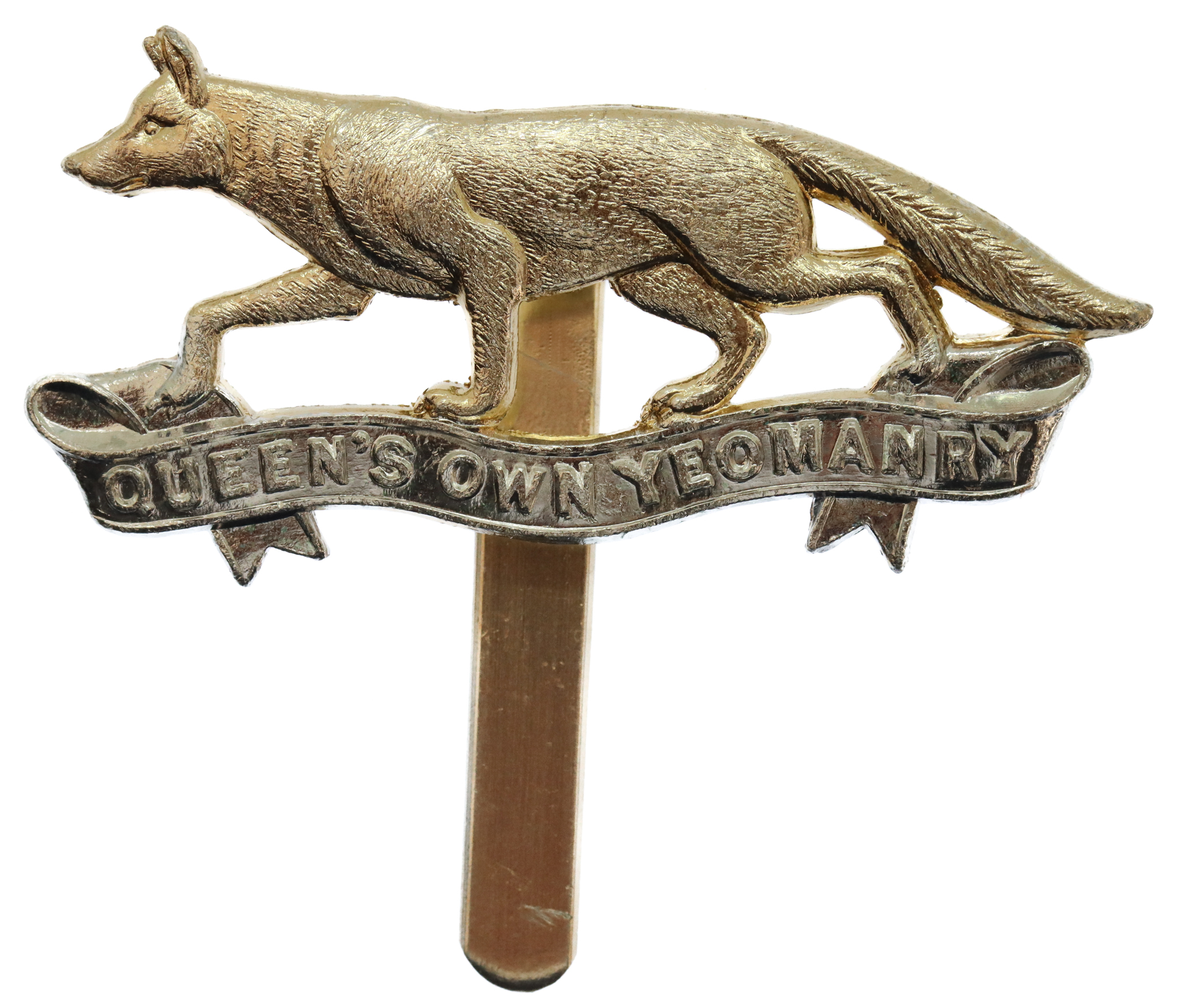 Queen's Own Yeomanry Anodised (Staybrite) Cap Badge