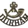 Durham Light Infantry (Bugle/DURHAM) White Metal Shoulder Title