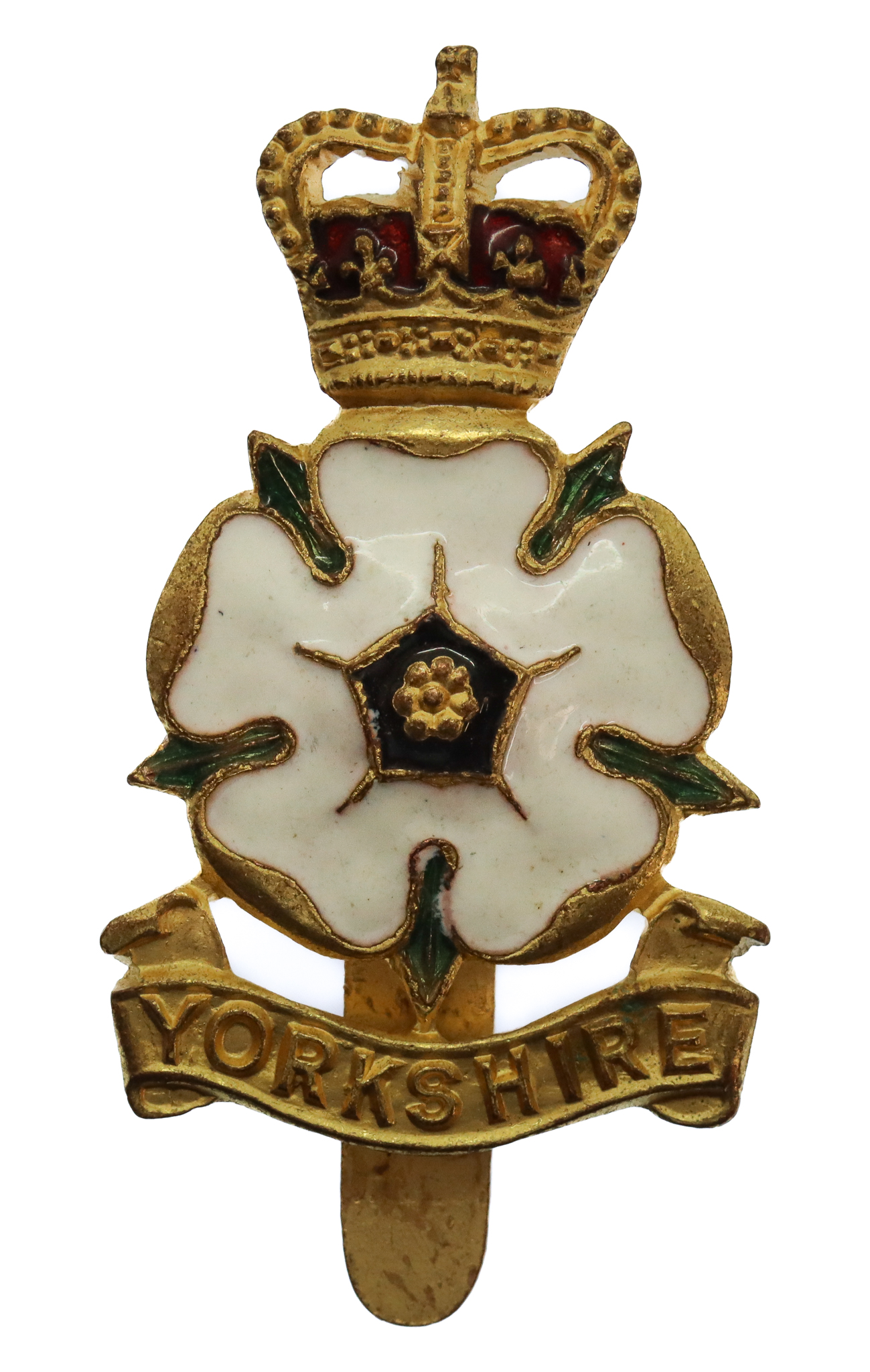 Yorkshire Volunteers/Brigade Officer's Enamelled Cap Badge