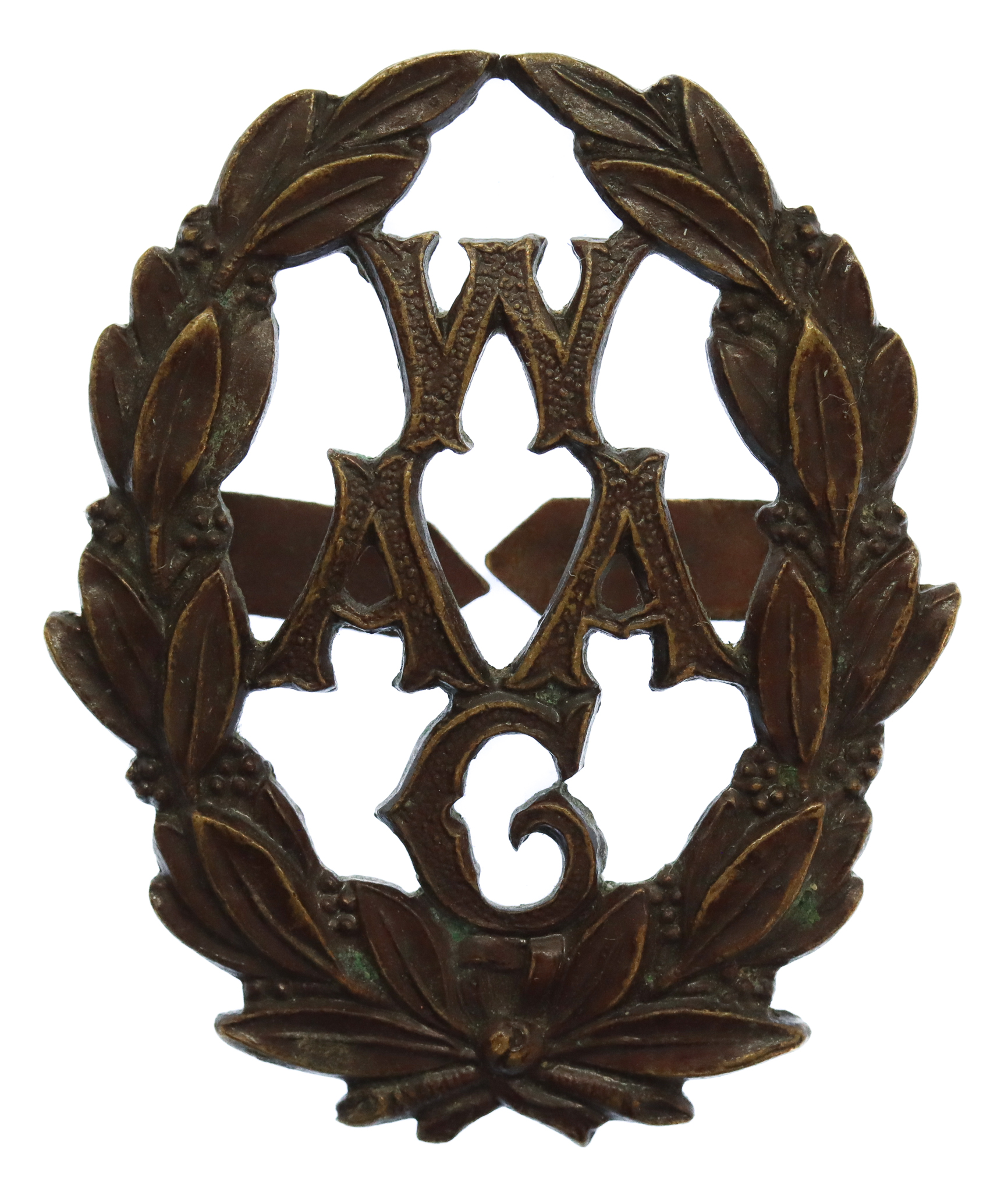 Women's Army Auxiliary Corps (W.A.A.C.) Officer's Service Dress Cap Badge