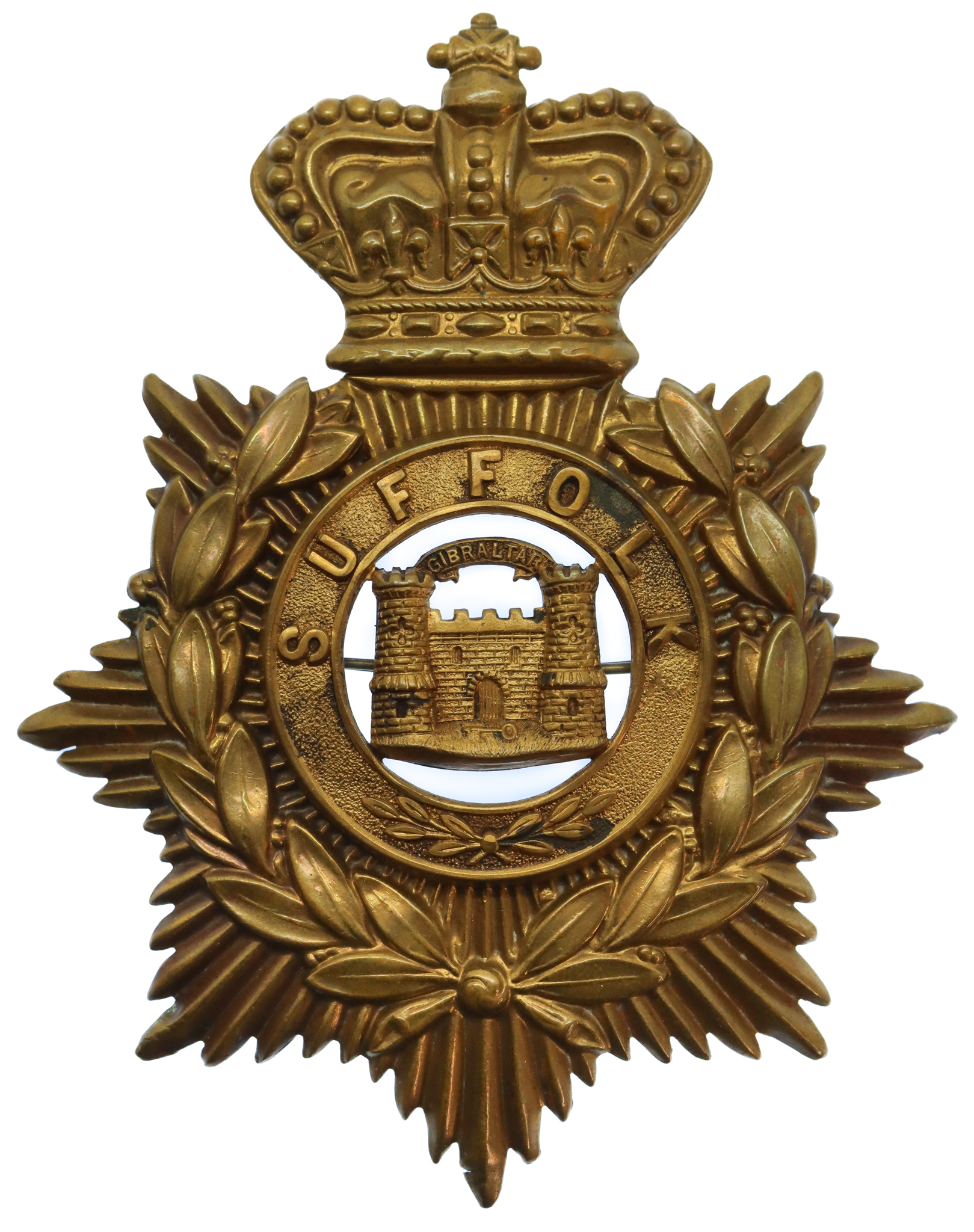 Victorian Suffolk Regiment Helmet Plate